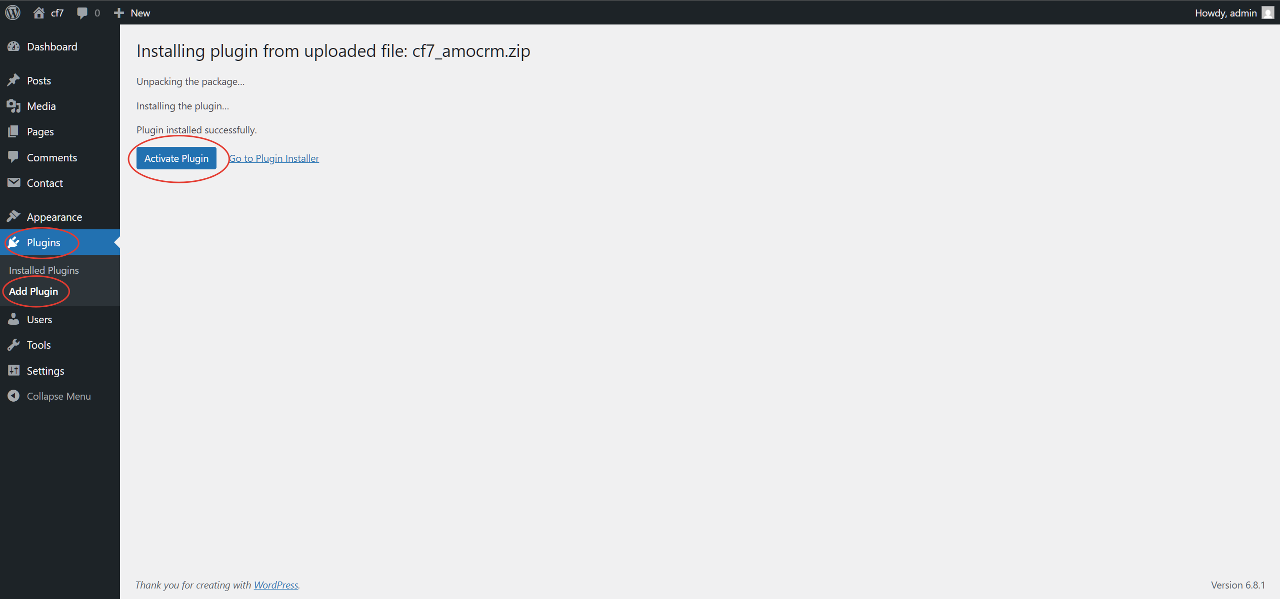 Contact Form 7 Wordpress integration with the Kommo