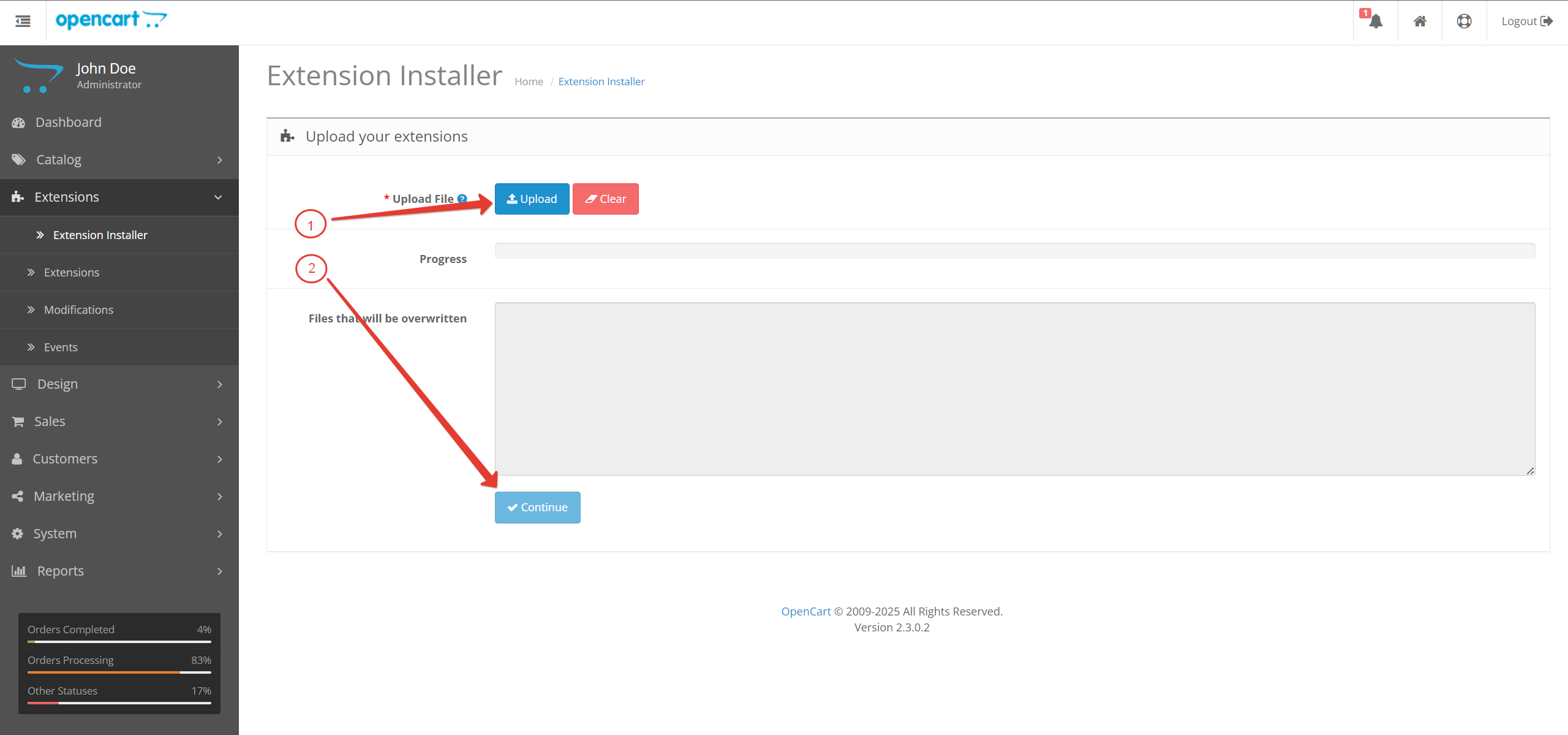 Opencart-OcStore integration with the Kommo